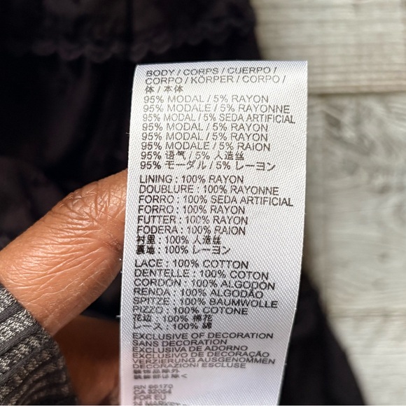 Free People | "Cruel Intention" Boho Crochet Lace Mini Dress - 6, Black FLAW - Picture 9 of 11